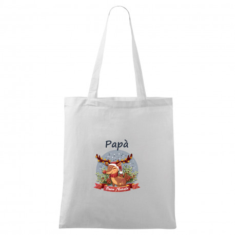 Borsa Buon Natale con la renna Papà