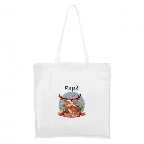 Maxi borsa Buon Natale con la renna Papà