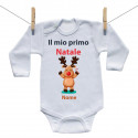 Body a maniche lunghe Il mio primo Natale col nome